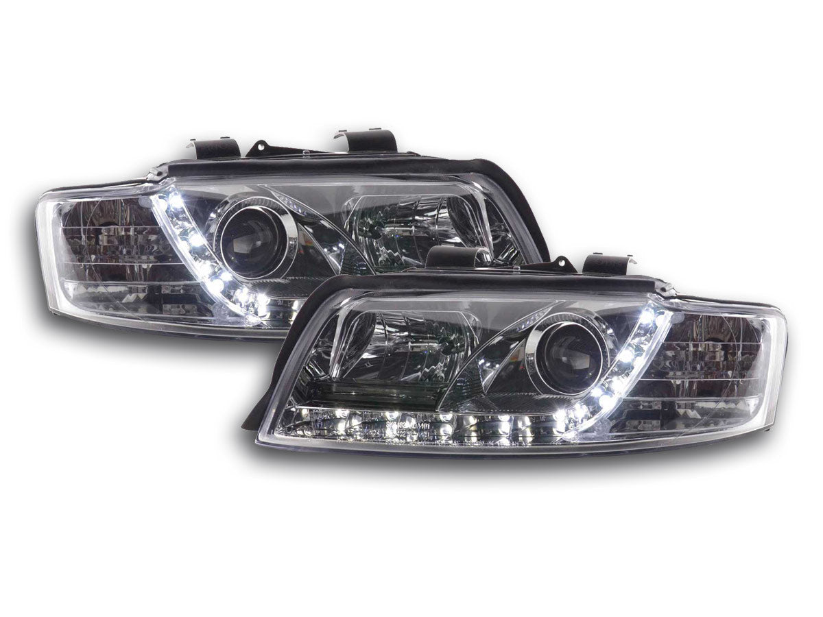 Scheinwerfer Set Daylight LED Tagfahrlicht Audi A4 Typ 8E 04-08 chrom Scheinwerfer Set Daylight LED Tagfahrlicht Audi A4 Typ 8E 04-08 chrom